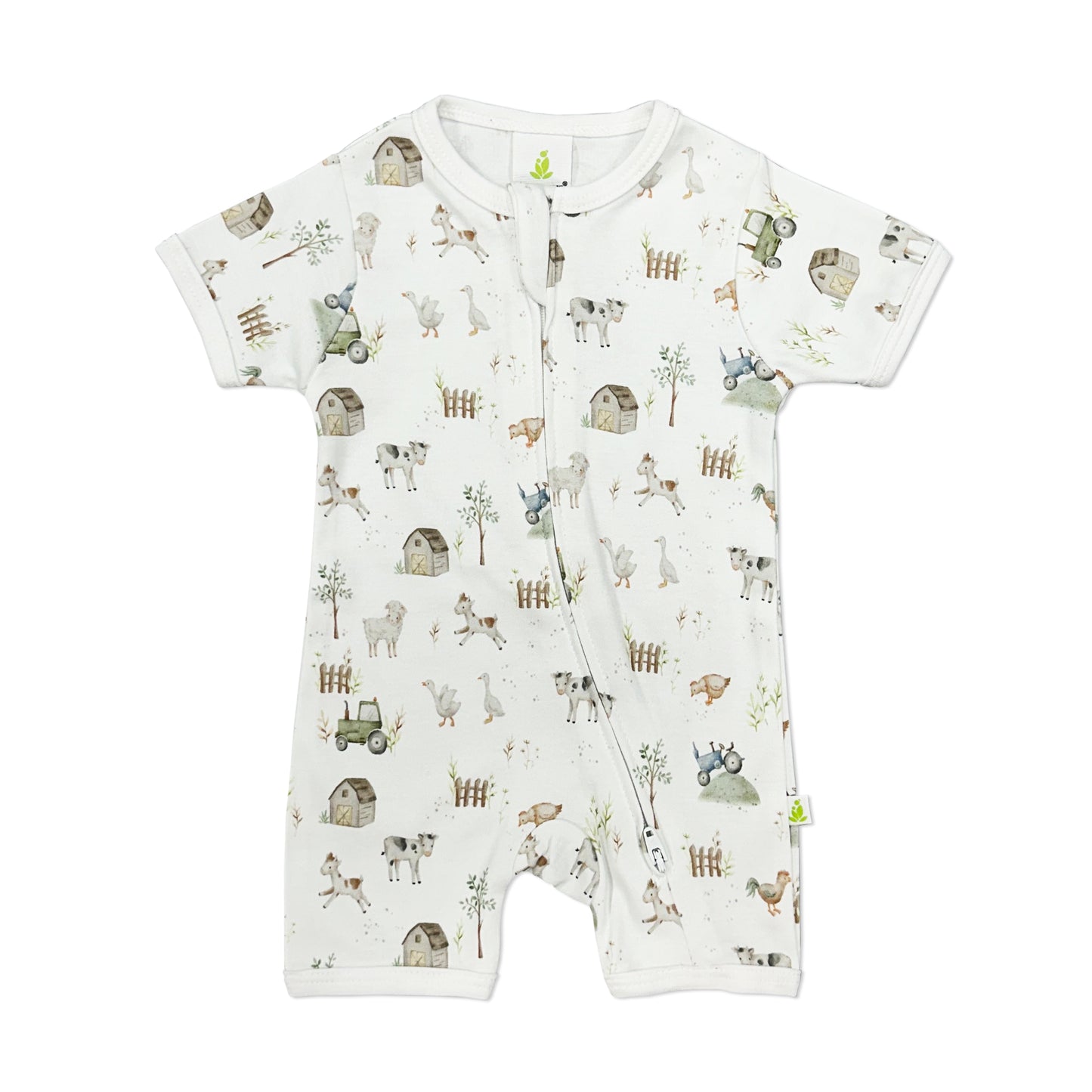 Farm Life Short Sleeve Zipsuit