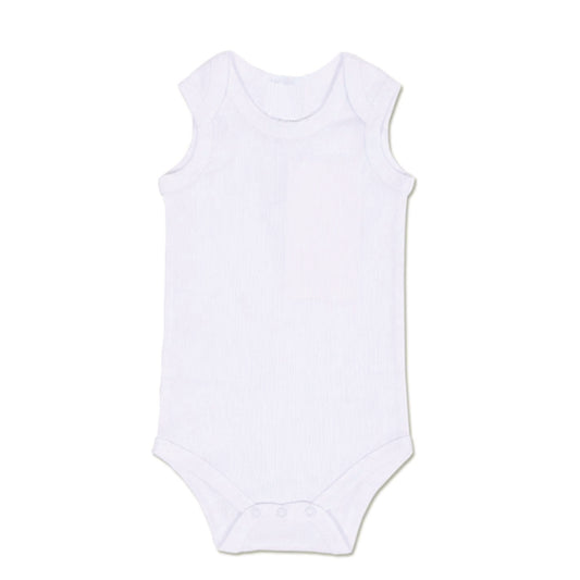 Baby Basics Ribbed Sleeveless Bodysuit - White