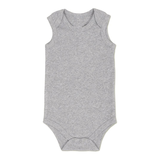 Baby Basics Ribbed Sleeveless Bodysuit - Grey
