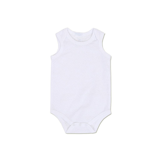 Baby Basics Eyelet Sleeveless Bodysuit - White