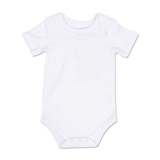 Baby Basics Interlock Short sleeve Bodysuit - White
