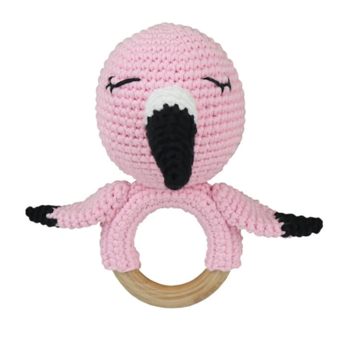 Flora Flamingo Crochet Teether