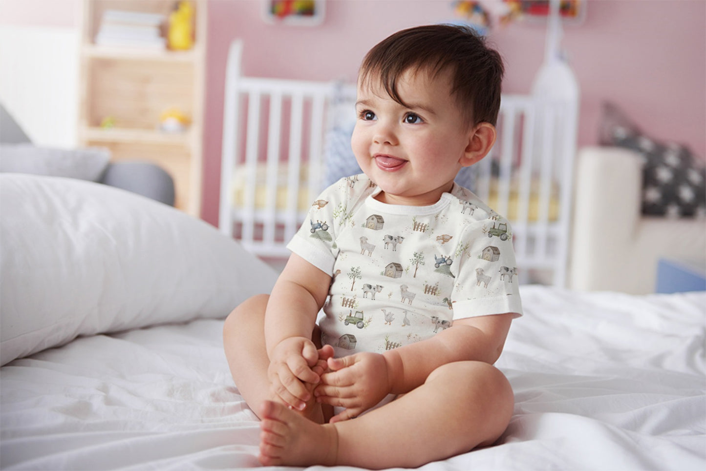 Farm Life Short Sleeve Bodysuit