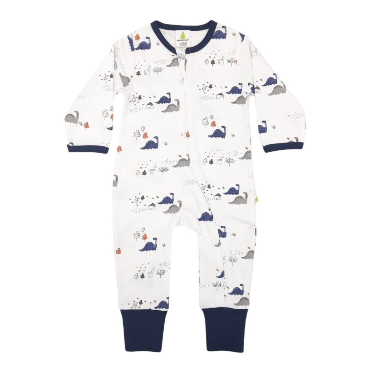 Dino World Long Sleeve Zipsuit