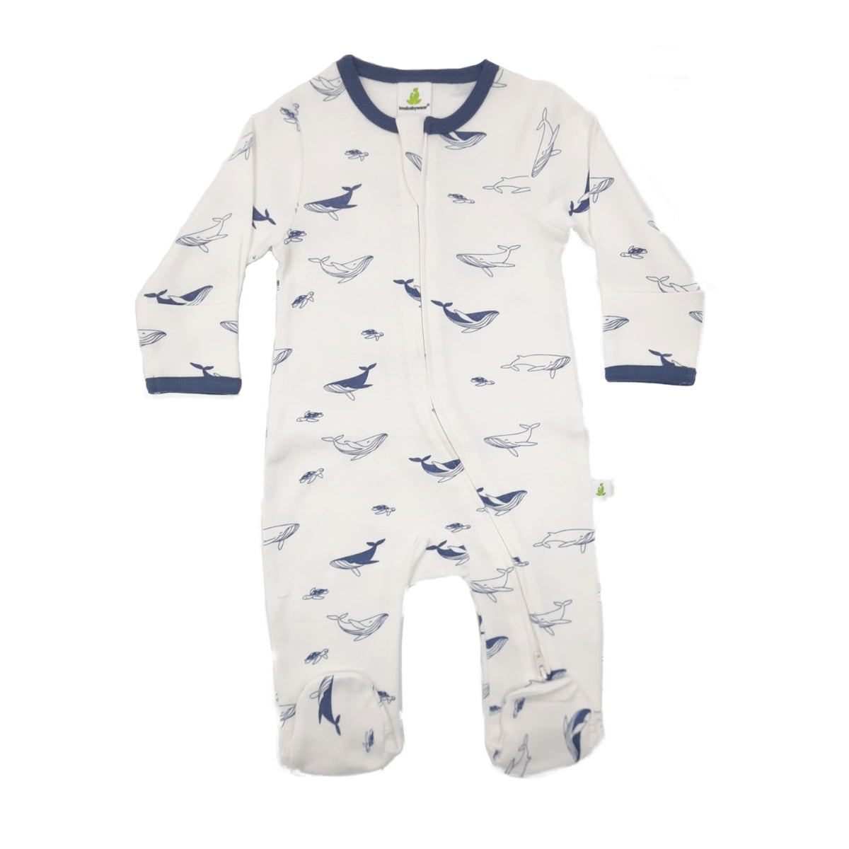 Deep Blue Sea Long Sleeve Zipsuit w Feet