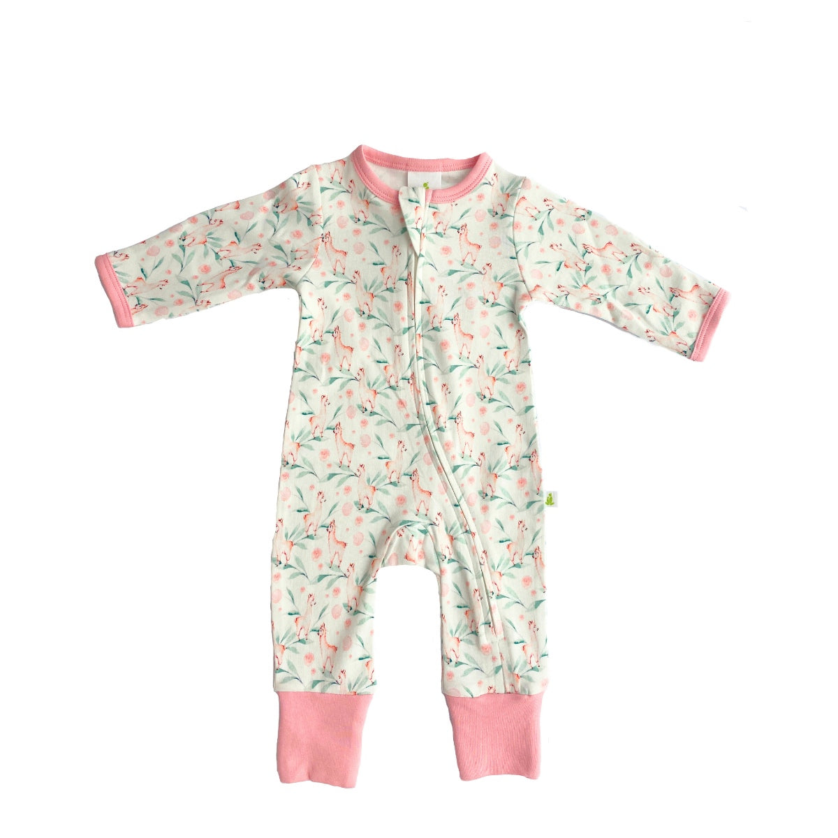Pink Alpaca Long Sleeve Zip suit