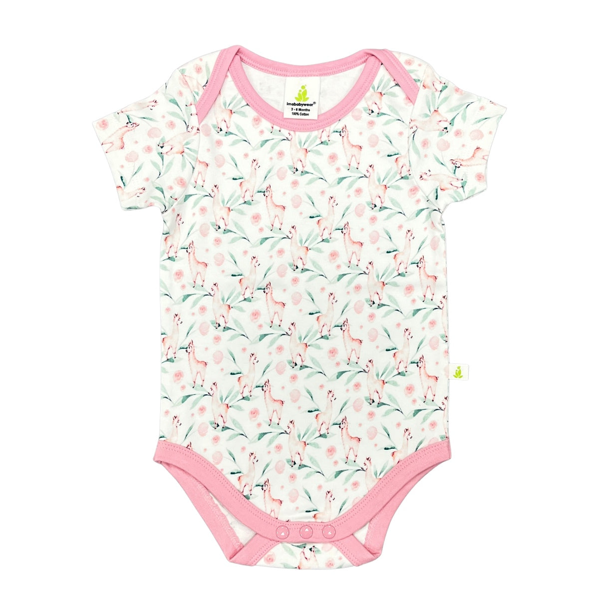 Pink Alpaca Short Sleeve Bodysuit