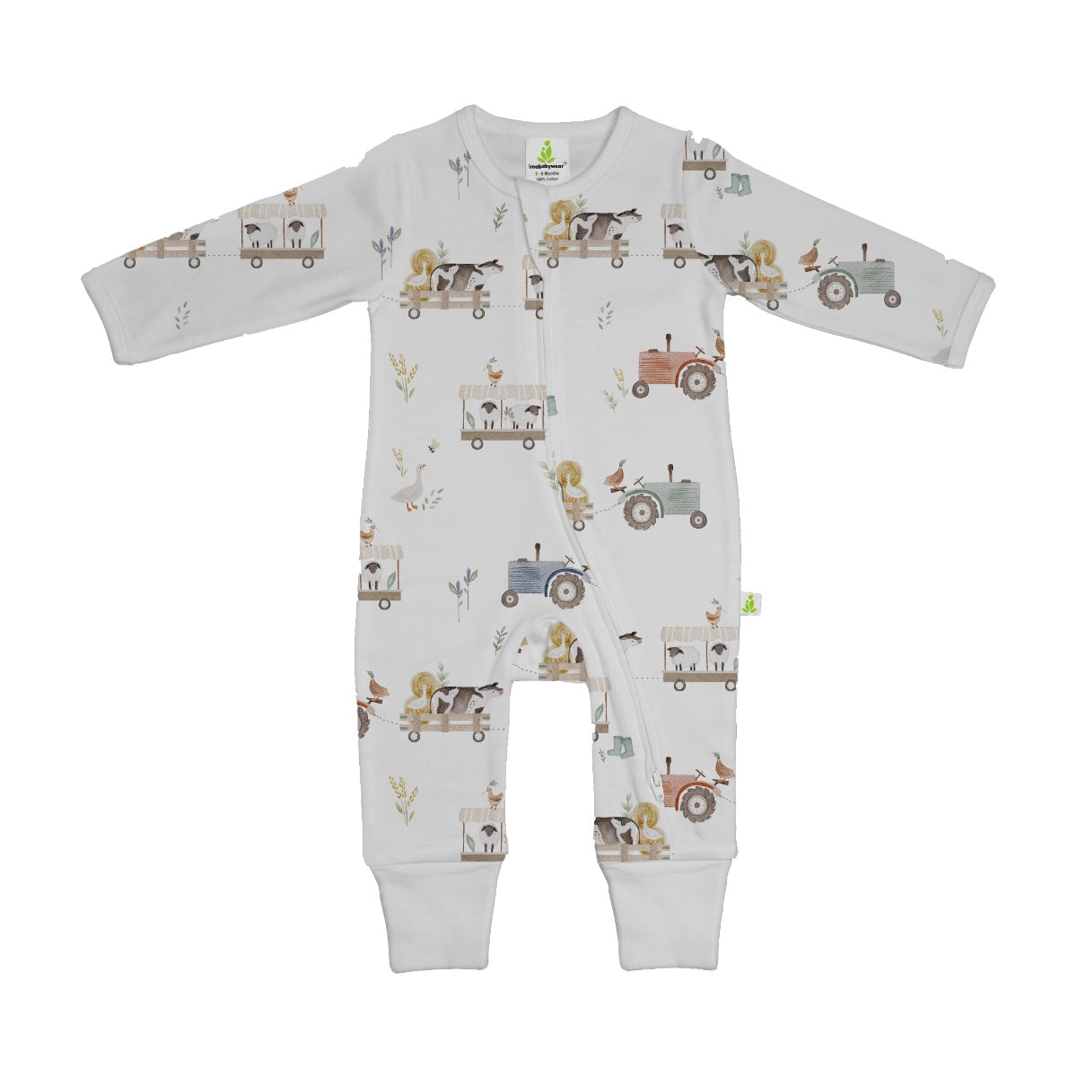 Farmyard Long Sleeve Zipsuit