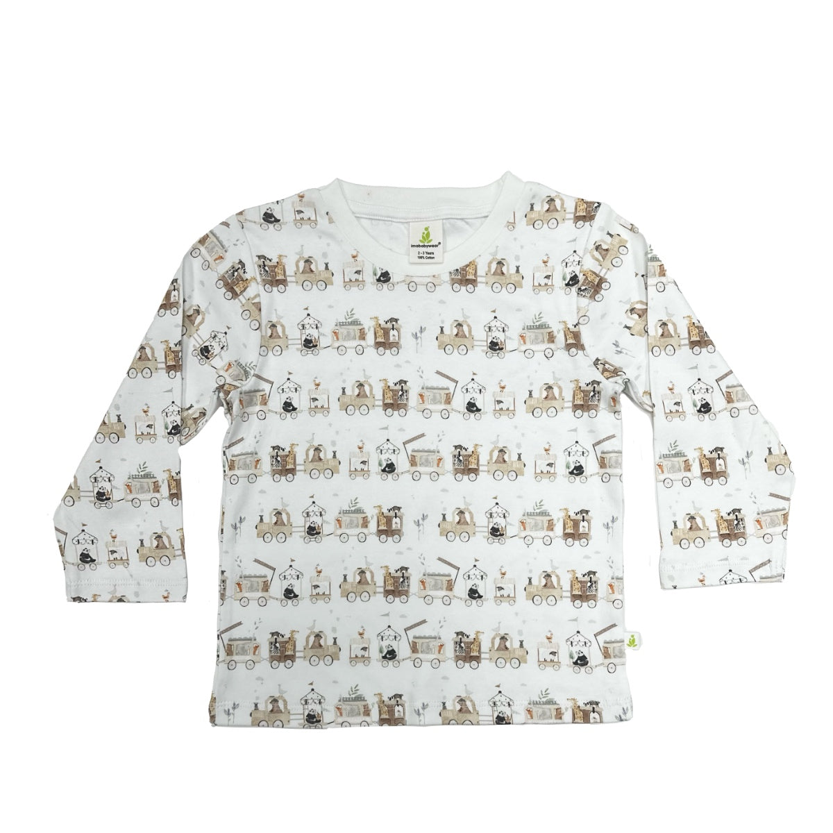 Animal Train Long Sleeve Pyjama Set