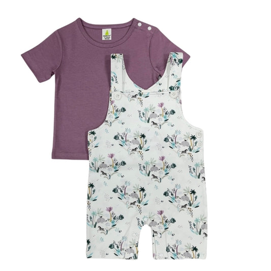 Madagascar Forest Overalls with Short Sleeve Tee