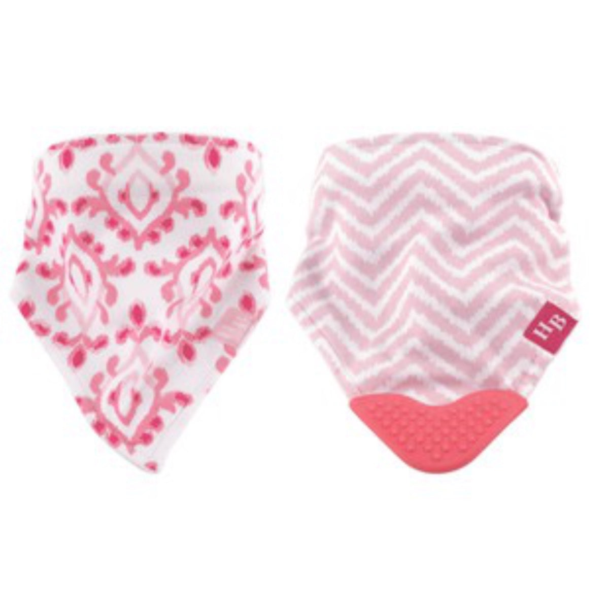 Bandana Bibs with Teether- Pink