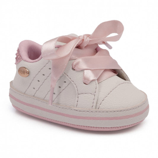KLIN - Newborn Sneaker - White/Pink