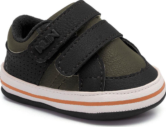 KLIN - Newborn Sneaker - Black/Green