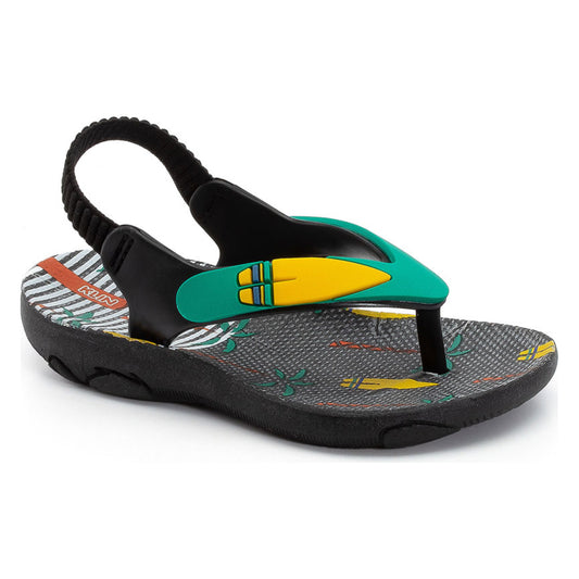 KLIN -Jandals - Black/Green
