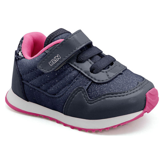 KLIN Mini Walk Tennis Shoe- Navy/Pink