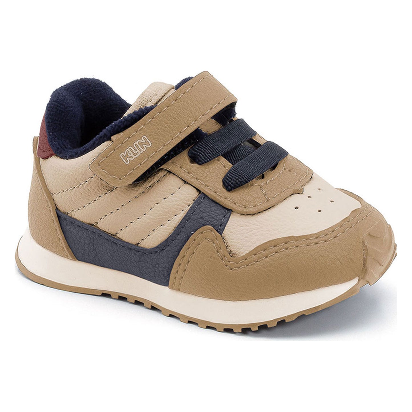 KLIN - Mini Walk Sneaker - Taupe/Navy/Red