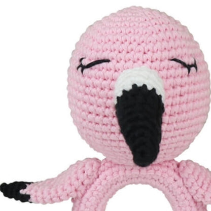 Flora Flamingo Crochet Teether