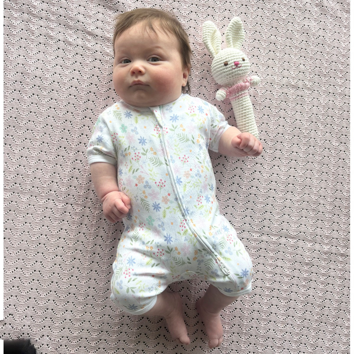 Flower Fairy Short Sleeve Zipsuit