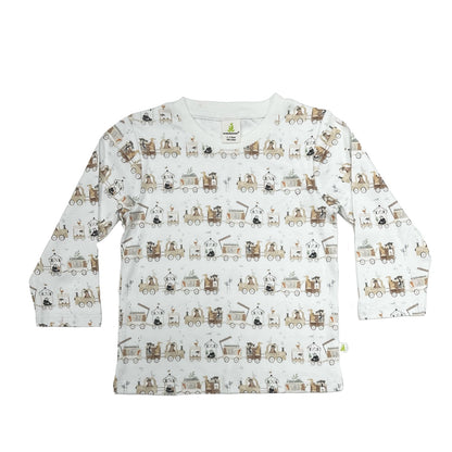 Animal Train Long Sleeve Pyjama Set