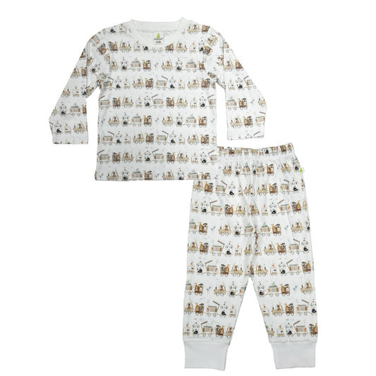 Animal Train Long Sleeve Pyjama Set