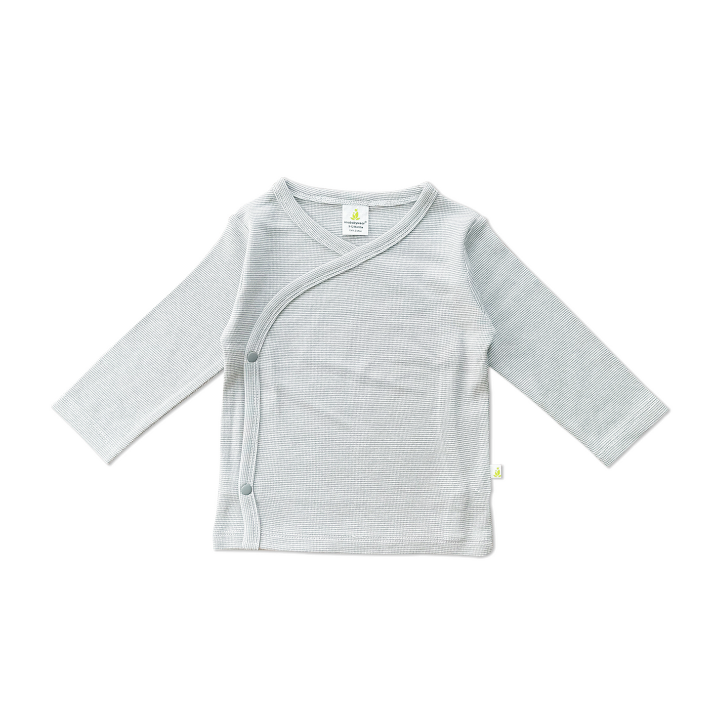 Steel Grey Stripes Kimono Top