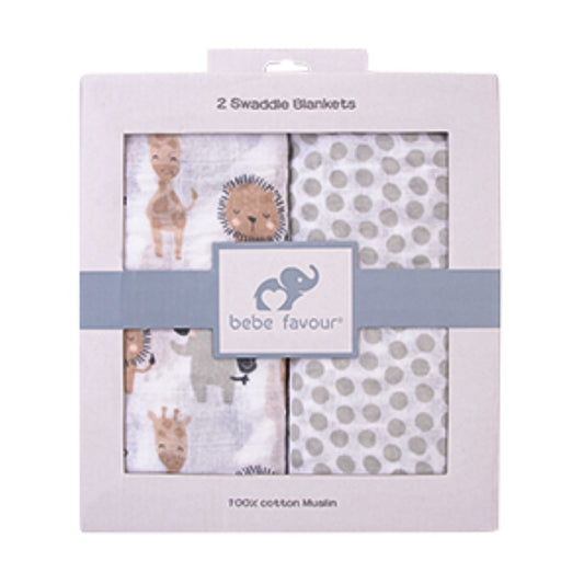 Muslin Swaddle Blanket - 2 piece set