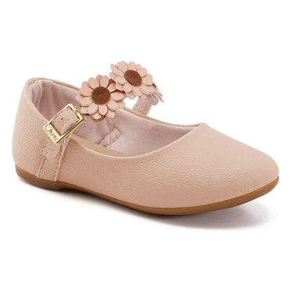 Girls Mary Jane Kids Shoes Pink Flowers