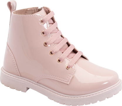 pantent pink kids boot